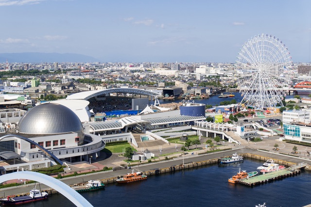 名古屋港ガーデンふ頭と名古屋港水族館周辺